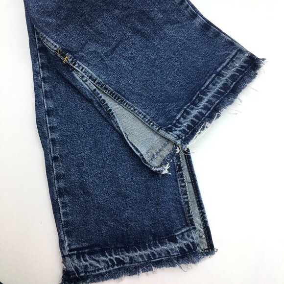 Free People Emmy Split Hem Bootcut Jeans Button Fly High Rise Frayed Hems 28 - Picture 6 of 12